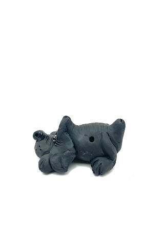 Чернолощёная керамика Собачка-Свистулька 'Авторская лепка' 2