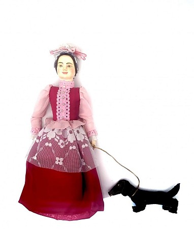 Авторская кукла 'Дама с собачкой'