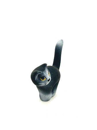 Чернолощёная керамика Кошка 'Хвост трубой' 1