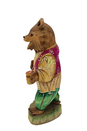 Медведь с корзиной 'Богородская резьба'
