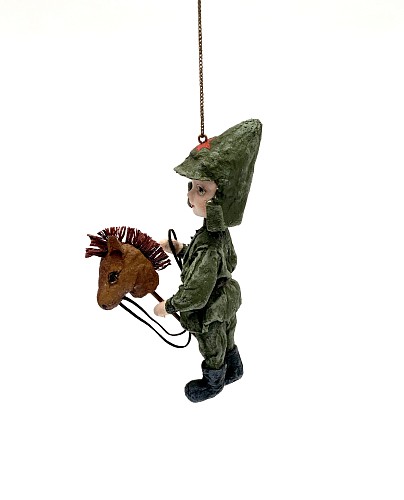 Авторская кукла 'Мальчик на лошадке'