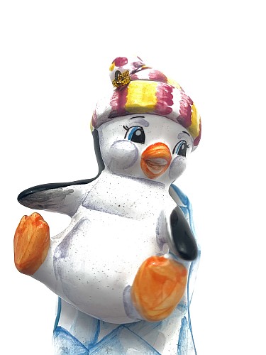Керамическая ёлочная игрушка 'Пингвинёнок на льдине 1'