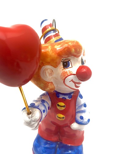 Керамическая фигурка 'Клоун с шариком-сердечко'